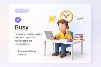 3D Illustration of a Busy Individual at a Workspace