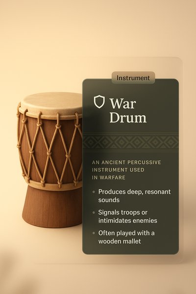 3D Design of a War Drum with Informative Overlay