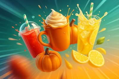 Dynamic Seasonal Drinks: Pumpkin Latte and Lemonades