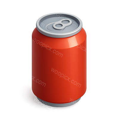 Realistic 3D Icon of a Soda Can in Vibrant Color