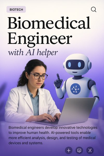 Biomedical Engineer Collaborates with AI Assistant