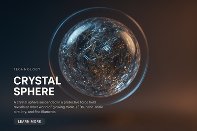 Hyperrealistic Crystal Sphere in Force Field with LED Details