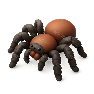 3D Tarantula Icon with Volumetric Details