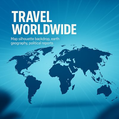 Stylized World Map for Travel and Geography Reports