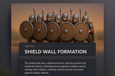 3D Illustration of Shield Wall Formation Tactics