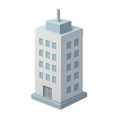 3D Rendered Modern Office Building Model