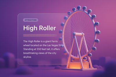 3D Illustration of the High Roller Ferris Wheel in Las Vegas