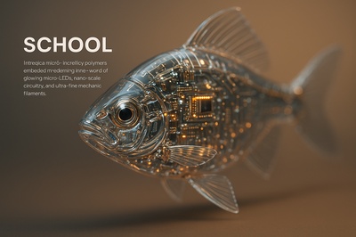 Hyperrealistic School Themed Sculpture with LED and Circuitry