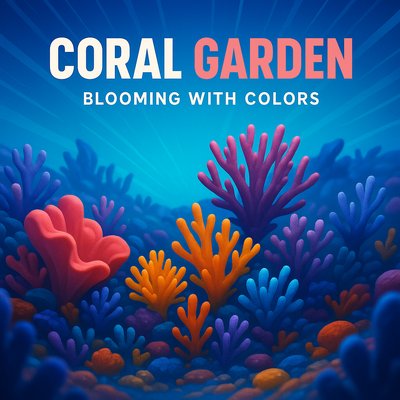 Vibrant Coral Garden Underwater Scene