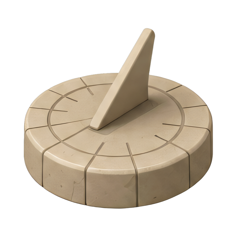 ancient stone sundial in garden