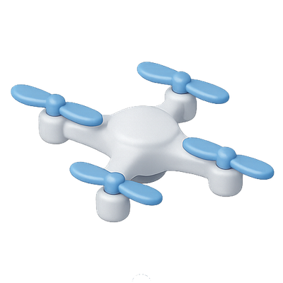 Stylish Mini Drone with Blue Propellers