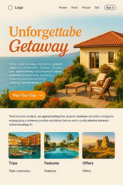 Vibrant Landing Page Design with Actionable Elements