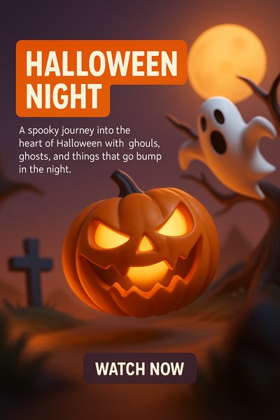 Halloween-Themed Social Media Post Featuring Spooky Elements