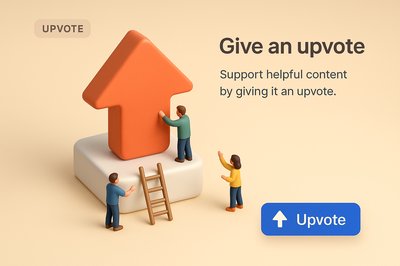 3D Scene Depicting Upvote Interaction in Realistic Style