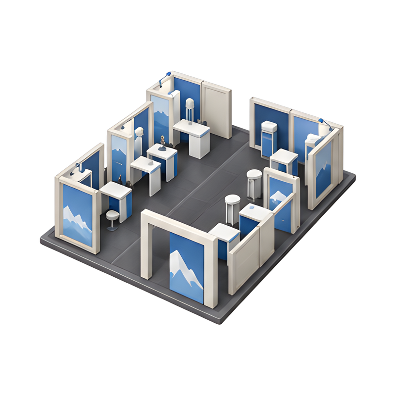 miniature expo hall layout