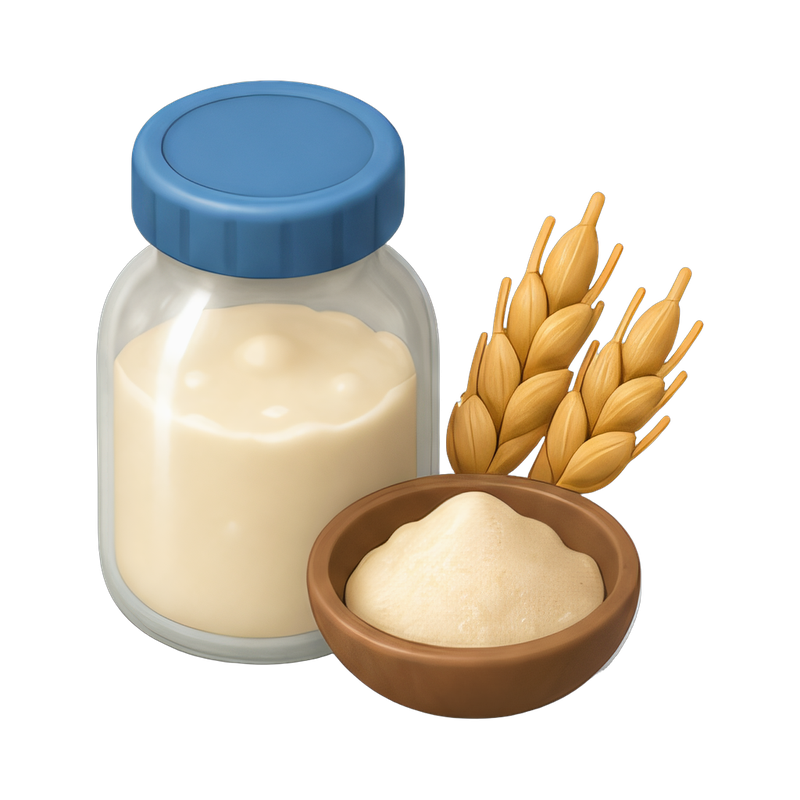 Wheat starch paste in jar