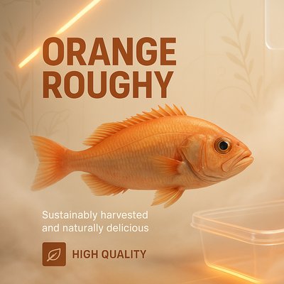 Realistic Design Carousel Slide for Orange Roughy Promotion