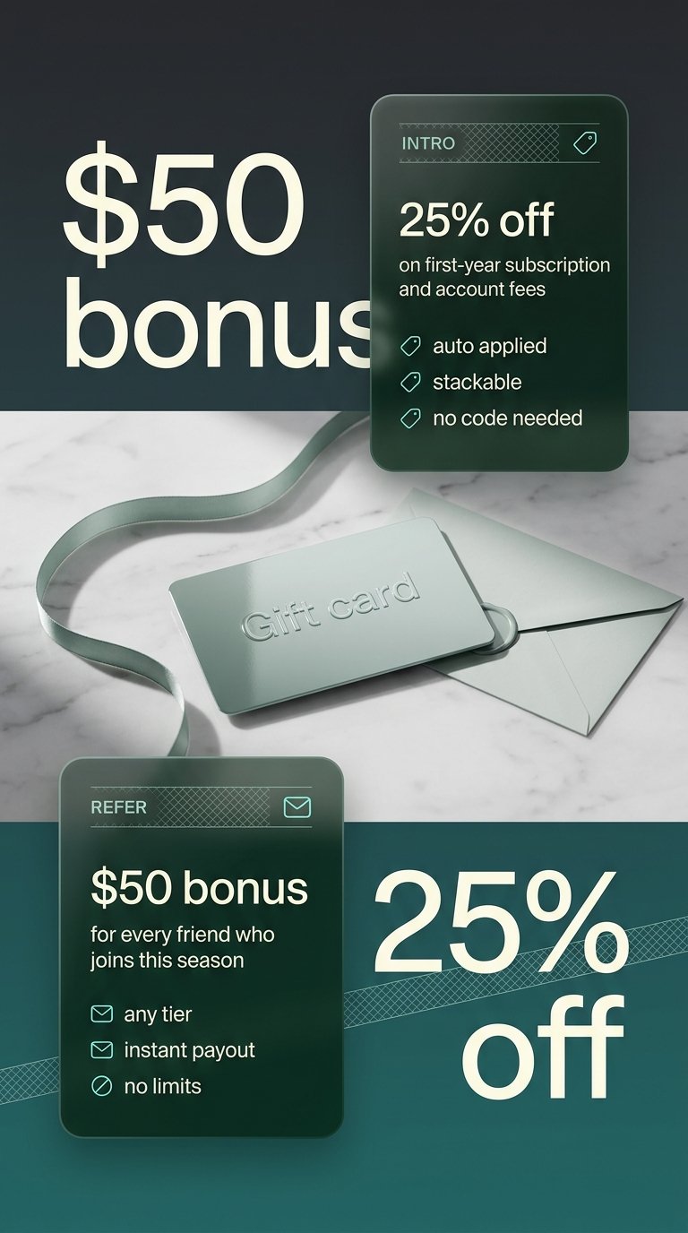 Elegant gift card on marble