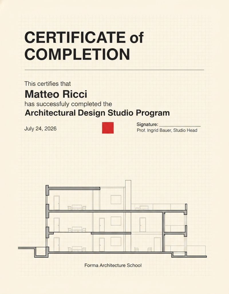 Certificate of Completion Design