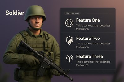 3D Visualization of a Soldier with Feature Highlights