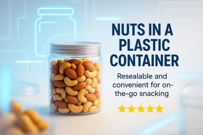 Promotional Image for Snack Container Featuring Nuts