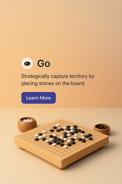 Strategic Go Game Scene with Action Button