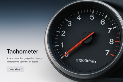 Stylish Tachometer Design for Web Interface