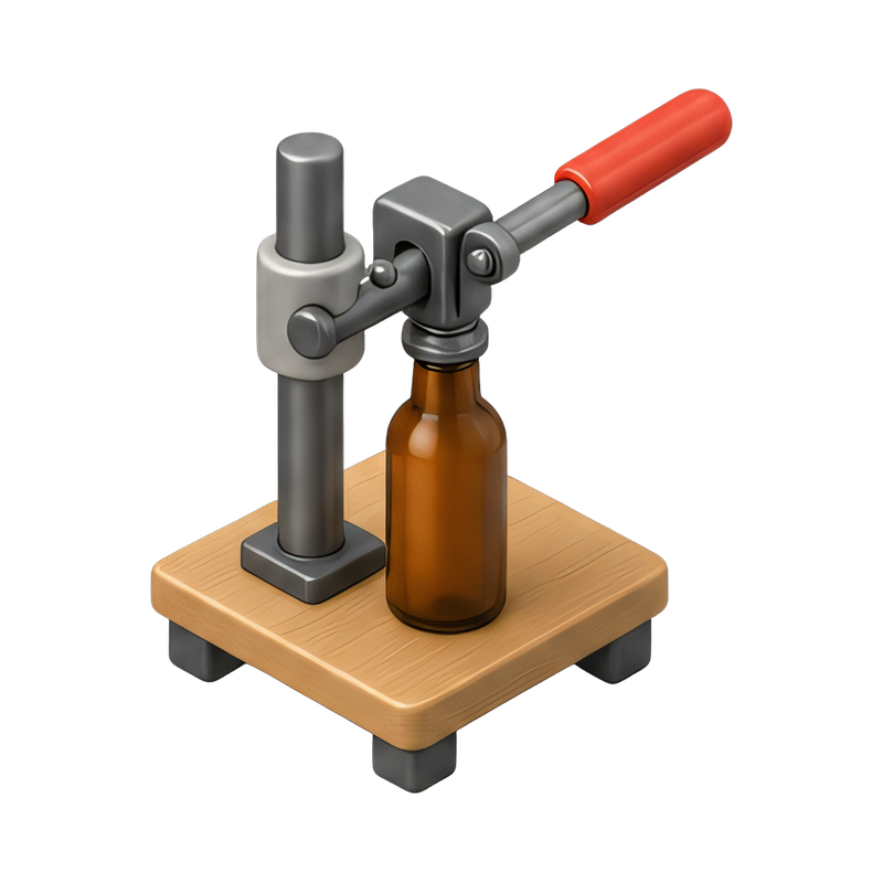Industrial bottle capper workstation