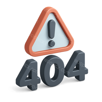 Stylish 3D Error Icon for Page Not Found Representation