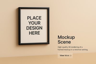 Stylish Vertical Frame Mockup in Minimalist Setting