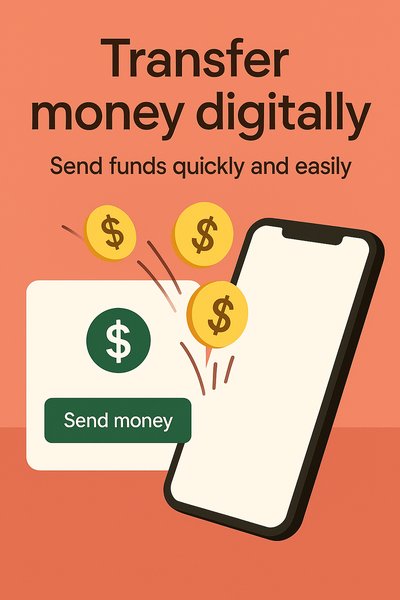 Digital Money Transfer Promotional Graphic