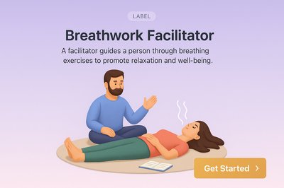 Breathwork Facilitator: A 3D Illustration for Relaxation and Well-being
