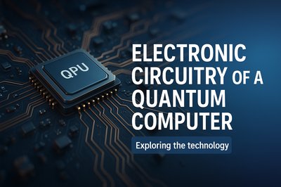 Detailed Illustration of Quantum Computer Circuitry