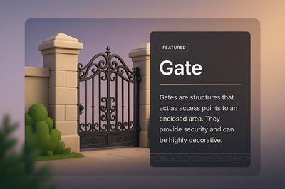 Elegant Web Page Design Featuring a Decorative Gate