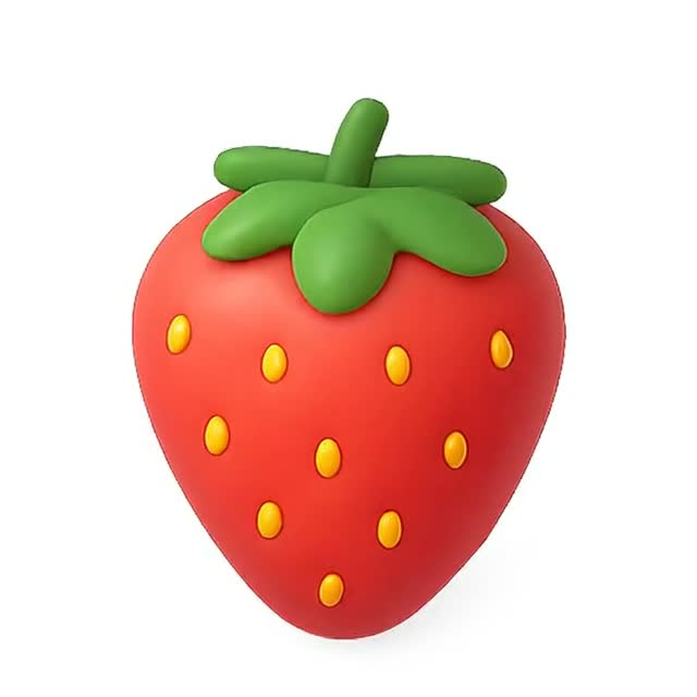 Colorful Cartoon Strawberries for Fun Animation