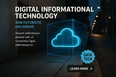 Futuristic Digital Hologram Technology Concept