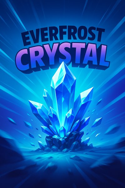 Dynamic Everfrost Crystal Illustration with Bold Design