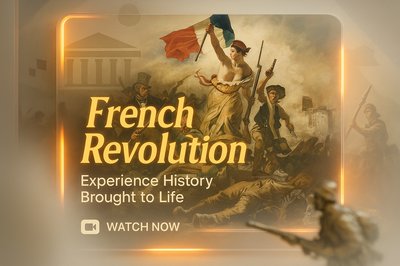 Historical Educational Graphic Featuring French Revolution Theme