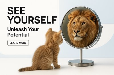 Kitten's Reflection: A Modern Take on Self-Discovery