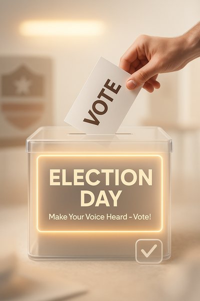 Engaging Election Day Voting Promotion Graphic