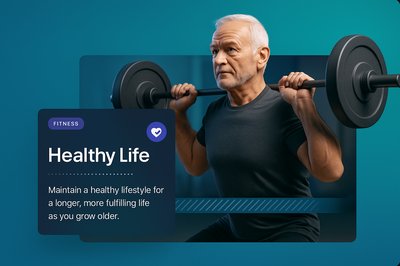 Senior Man Working Out in Gym for Healthy Lifestyle