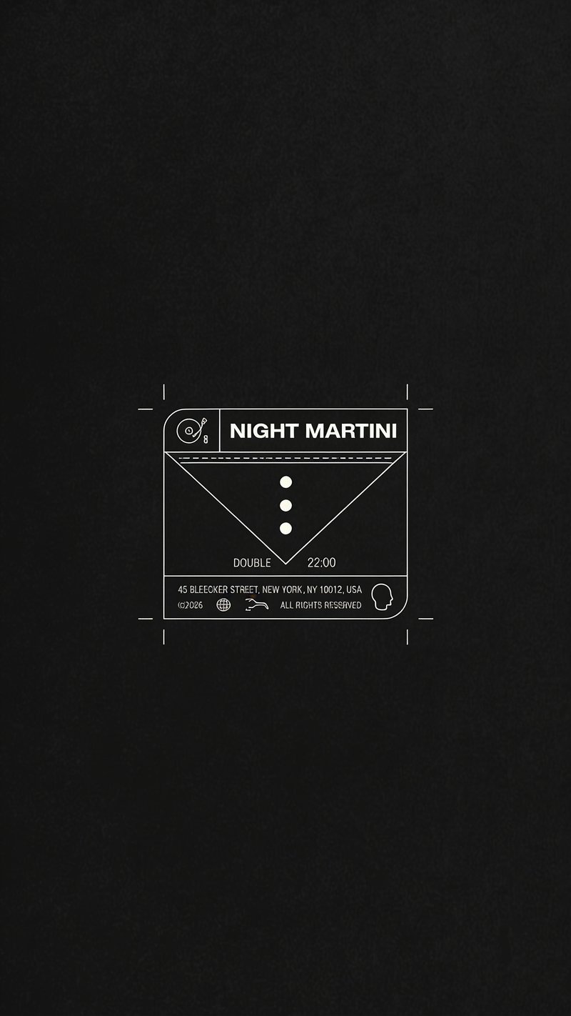 elegant martini glass