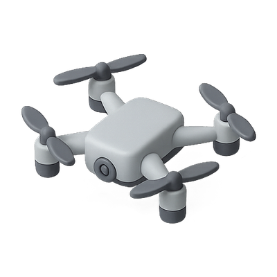Stylized Drone Illustration in Minimalist Design