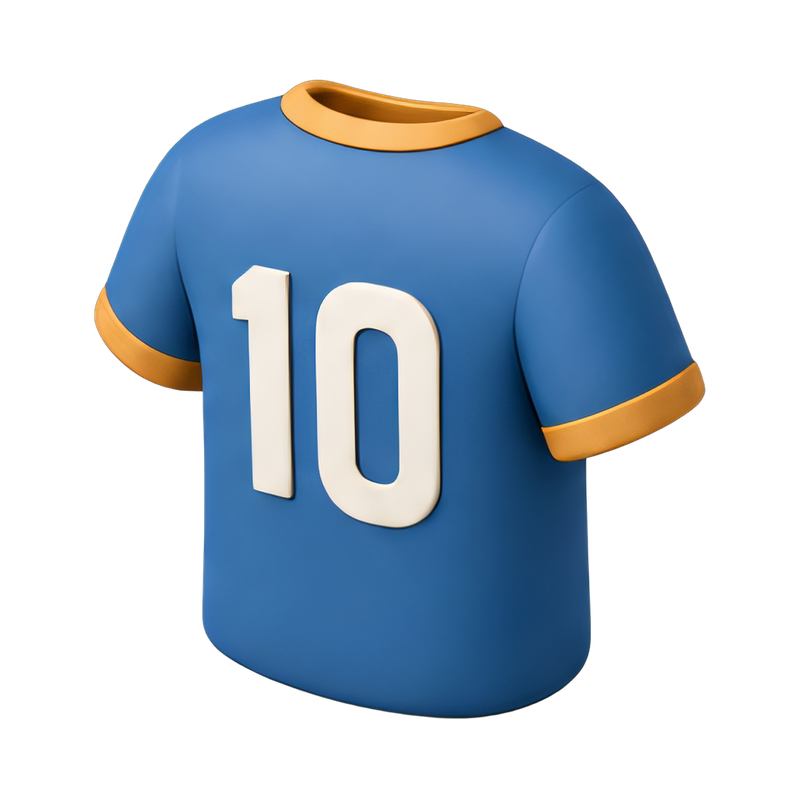 Player number on jersey back