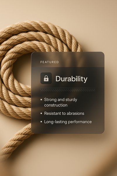 3D Illustration of a Rope Coil with Integrated Design Elements
