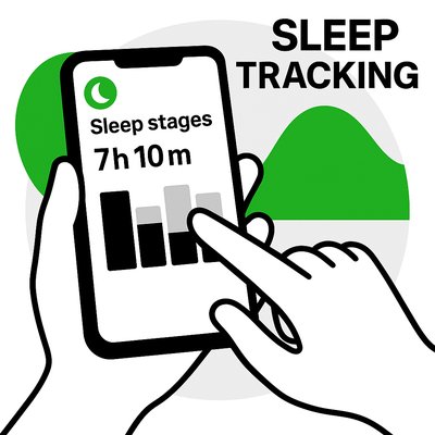 Illustration of Sleep Tracking Mobile App Interface