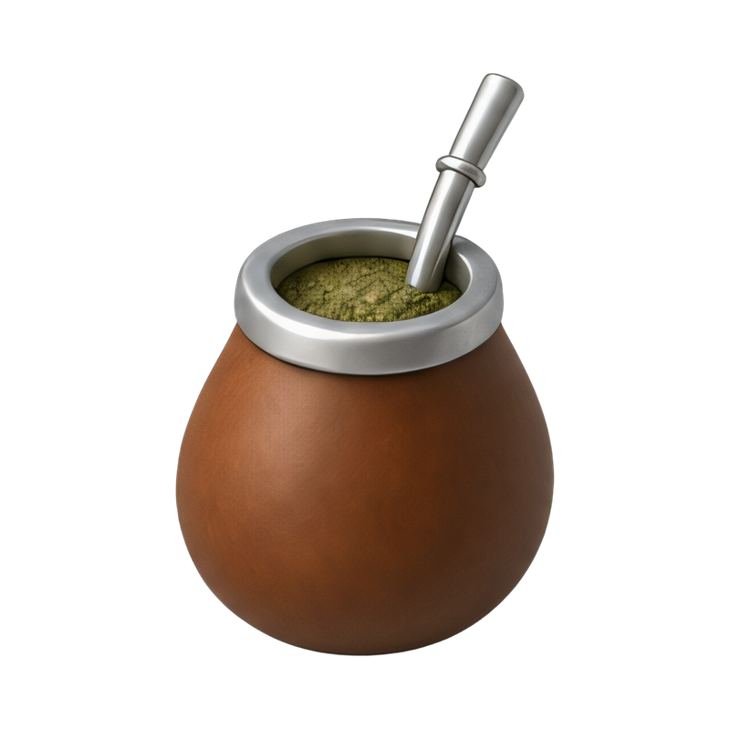 Argentinian mate gourd and bombilla