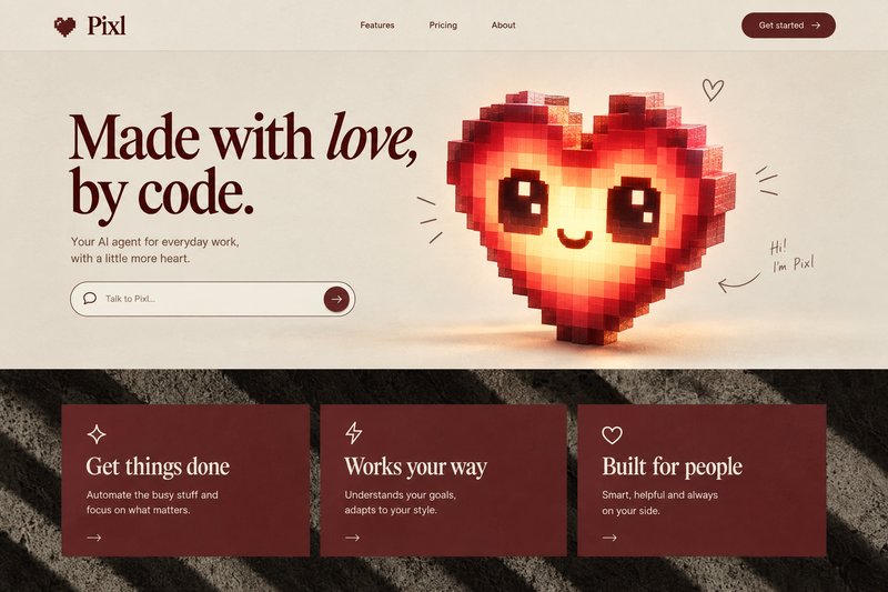 Engaging AI Agent Landing Page