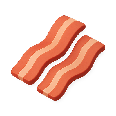 Realistic Bacon Slice Graphic for Food Concepts