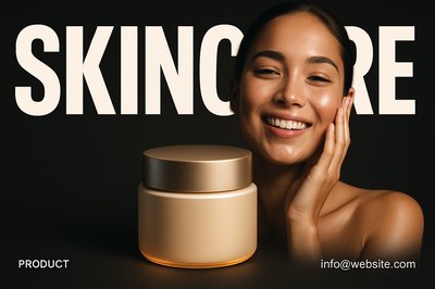 Glowing Skin Highlight: Skincare Advertisement